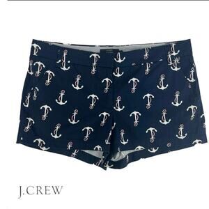 J Crew Chino 100% Cotton Shorts Nautocal Anchor Size 12 EUC